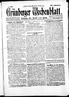 Grünberger Wochenblatt: Zeitung für Stadt und Land, No. 235. ( 7. Oktober 1926 )