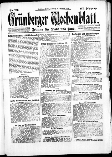 Gr&uuml;nberger Wochenblatt: Zeitung f&uuml;r Stadt und Land, No. 250. ( 24. Oktober 1926 )