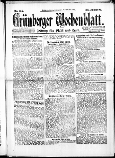 Gr&uuml;nberger Wochenblatt: Zeitung f&uuml;r Stadt und Land, No. 255. ( 30. Oktober 1926 )