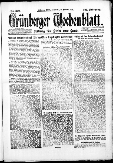 Gr&uuml;nberger Wochenblatt: Zeitung f&uuml;r Stadt und Land, No. 300. ( 23. Dezember 1926 )