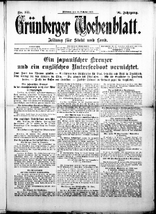 Grünberger Wochenblatt: Zeitung für Stadt und Land, No. 161. (21. Oktober 1914)