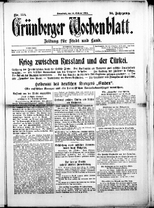 Grünberger Wochenblatt: Zeitung für Stadt und Land, No. 170. (31. Oktober 1914)