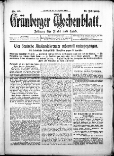 Gr&uuml;nberger Wochenblatt: Zeitung f&uuml;r Stadt und Land, No. 205. (12. Dezember 1914)