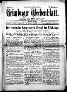 Gr&uuml;nberger Wochenblatt: Zeitung f&uuml;r Stadt und Land, No. 211. (19. Dezember 1914)