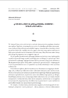 Głos końcowy w postępowaniu karnym - struktura tekstu = Closing speech in criminal proceedings: The structure of a text