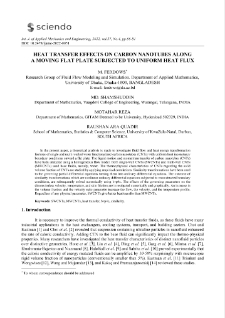 Heat transfer effects on carbon nanotubes along a moving flat plate subjected to uniform heat flux
