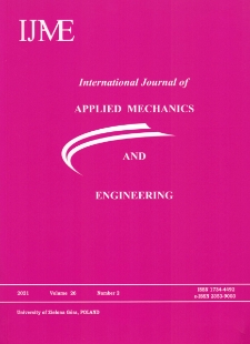 International Journal of Applied Mechanics and Engineering (IJAME), volume 26, number 2 (2021) - Contents