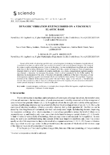 Dynamic vibration extinguished on a viscously elastic base
