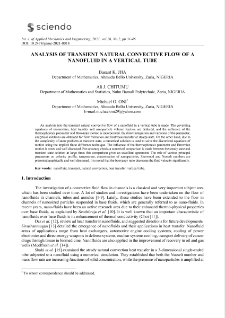 Analysis of transient natural convective flow of a nanofluid in a vertical tube