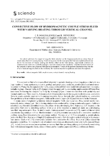 Convective flow of hydromagnetic couple stress fluid with varying heating through vertical channel