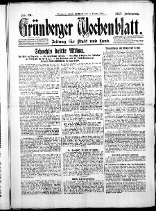 Gr&uuml;nberger Wochenblatt: Zeitung f&uuml;r Stadt und Land, No.12. ( 15. Januar 1930 )