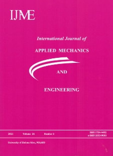 International Journal of Applied Mechanics and Engineering (IJAME), volume 26, number 3 (2021) - spis treści