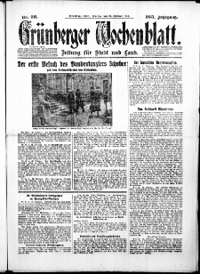 Gr&uuml;nberger Wochenblatt: Zeitung f&uuml;r Stadt und Land, No.46. ( 24. Februar 1930 )