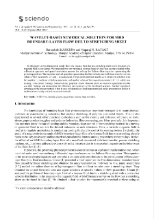 Wavelet-based numerical solution for MHD boundary-layer flow due to stretching sheet
