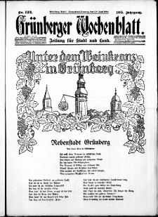Gr&uuml;nberger Wochenblatt: Zeitung f&uuml;r Stadt und Land, No. 132. ( 7./ 8. Juni 1930 )