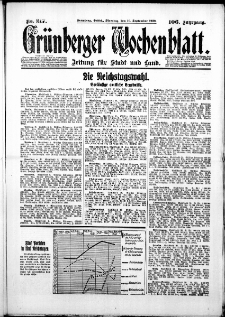 Gr&uuml;nberger Wochenblatt: Zeitung f&uuml;r Stadt und Land, No. 217. ( 16. September 1930 )