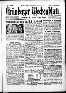 Grünberger Wochenblatt: Zeitung für Stadt und Land, No. 290. ( 11. Dezember 1930 )