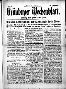 Grünberger Wochenblatt: Zeitung für Stadt und Land, No. 30. (5. Februar 1916)