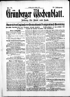 Gr&uuml;nberger Wochenblatt: Zeitung f&uuml;r Stadt und Land, No. 53. (3. M&auml;rz 1916)