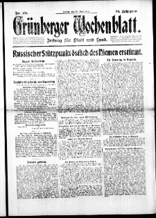 Gr&uuml;nberger Wochenblatt: Zeitung f&uuml;r Stadt und Land, No. 151. (30. Juni 1916)