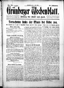 Gr&uuml;nberger Wochenblatt: Zeitung f&uuml;r Stadt und Land, No. 152. (1. Juli 1916)