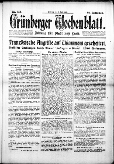 Gr&uuml;nberger Wochenblatt: Zeitung f&uuml;r Stadt und Land, No. 153. (2. Juli 1916)