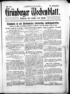 Gr&uuml;nberger Wochenblatt: Zeitung f&uuml;r Stadt und Land, No. 224. (23. September 1916)