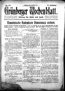 Gr&uuml;nberger Wochenblatt: Zeitung f&uuml;r Stadt und Land, No. 250. (24. Oktober 1916)