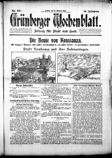 Gr&uuml;nberger Wochenblatt: Zeitung f&uuml;r Stadt und Land, No. 253. (27. Oktober 1916)