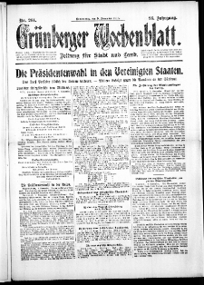 Grünberger Wochenblatt: Zeitung für Stadt und Land, No. 264. (9. November 1916)