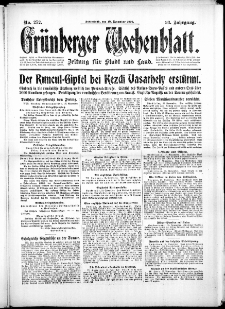 Gr&uuml;nberger Wochenblatt: Zeitung f&uuml;r Stadt und Land, No. 272. (18. November 1916)