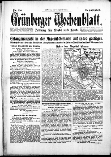 Gr&uuml;nberger Wochenblatt: Zeitung f&uuml;r Stadt und Land, No. 286. (6. Dezember 1916)