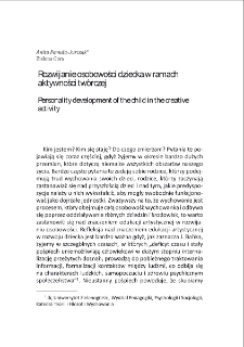 Rozwijanie osobowości dziecka w ramach aktywności twórczej = Personality development of the child in the creative activity