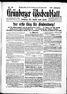 Grünberger Wochenblatt: Zeitung für Stadt und Land, No. 49. ( 27./ 28. Februar 1932)