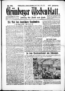 Grünberger Wochenblatt: Zeitung für Stadt und Land, No. 101. ( 30. April/1.Mai 1932)