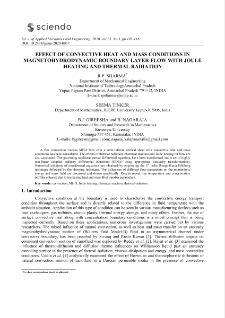 Effect of convective heat and mass conditions in magnetohydrodynamic boundary layer flow with joule heating and thermal radiation