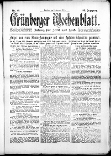 Grünberger Wochenblatt: Zeitung für Stadt und Land, No. 48. (26. Februar 1918)