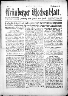 Grünberger Wochenblatt: Zeitung für Stadt und Land, No. 49. (27. Februar 1918)
