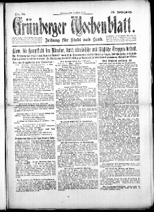 Grünberger Wochenblatt: Zeitung für Stadt und Land, No. 53. (3. März 1918)