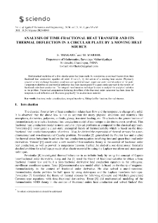 Analysis of time-fractional heat transfer and its thermal deflection in a circular plate by a moving heat source