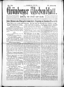 Grünberger Wochenblatt: Zeitung für Stadt und Land, No. 104. (4. Mai 1918)