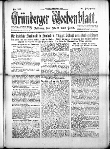 Grünberger Wochenblatt: Zeitung für Stadt und Land, No. 105. (5. Mai 1918)