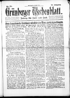 Grünberger Wochenblatt: Zeitung für Stadt und Land, No. 128. (4. Juni 1918)