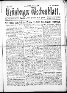 Grünberger Wochenblatt: Zeitung für Stadt und Land, No. 132. (8. Juni 1918)