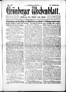 Grünberger Wochenblatt: Zeitung für Stadt und Land, No. 143. (21. Juni 1918)