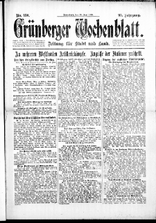 Grünberger Wochenblatt: Zeitung für Stadt und Land, No. 150. (29. Juni 1918)