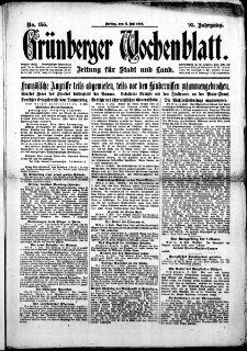 Grünberger Wochenblatt: Zeitung für Stadt und Land, No. 155. (5. Juli 1918)