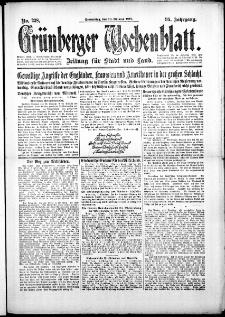 Grünberger Wochenblatt: Zeitung für Stadt und Land, No. 238. (10. Oktober 1918)