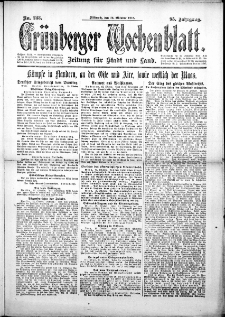 Grünberger Wochenblatt: Zeitung für Stadt und Land, No. 243. (16. Oktober 1918)