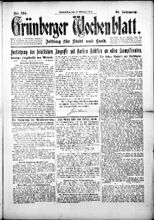 Grünberger Wochenblatt: Zeitung für Stadt und Land, No. 244. (17. Oktober 1918)